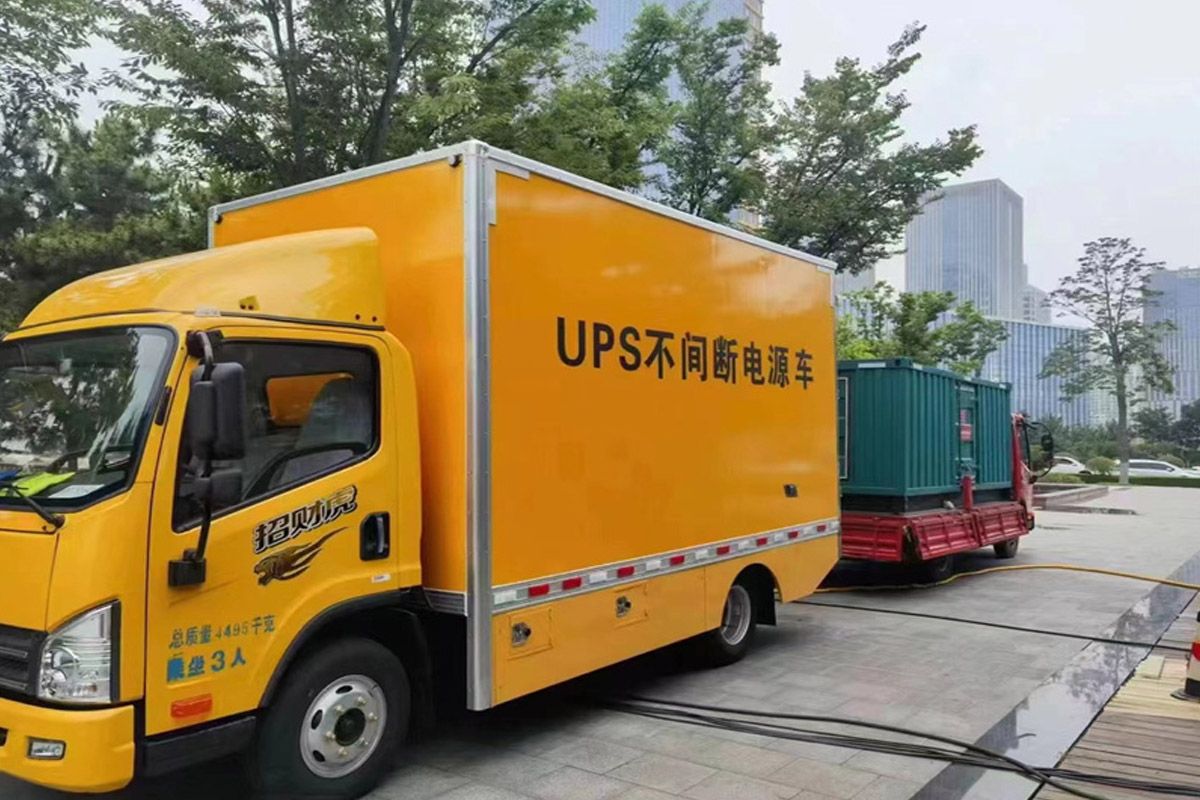 文圣发电机租赁施工现场