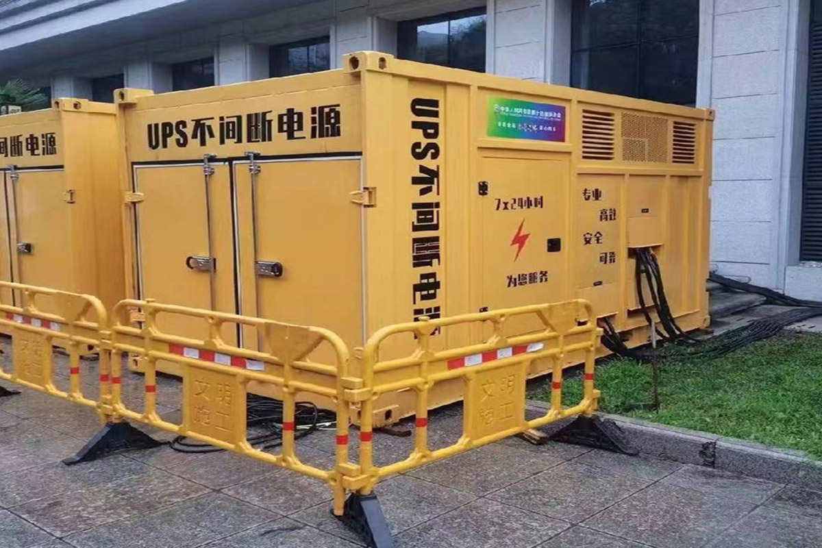 文圣发电机租赁施工现场